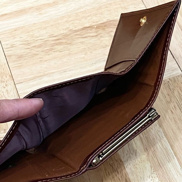 PIERRE CARDIN Paris Brown Leather Clutch Coin Purse Bifold Wallet - Picture 7 of 12